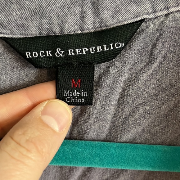 Purple Denim Button Up - Picture 3 of 6